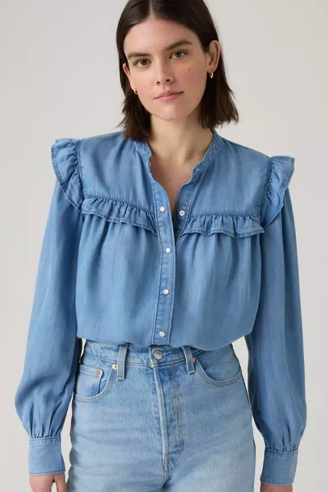 Chemise bleue à volants Levi’s