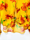 Chemisier jaune fleuri à nouer (s) seconde main Aakaa 
