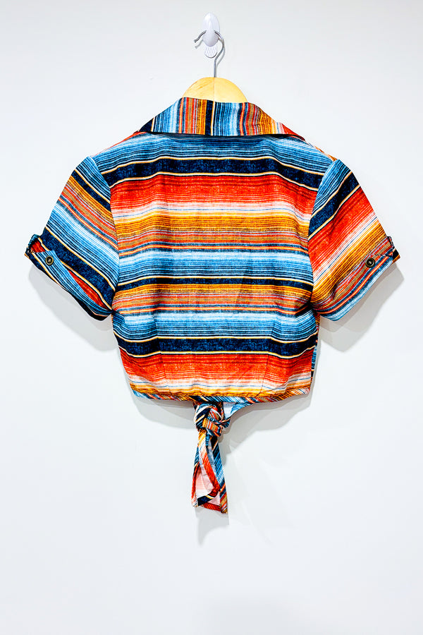 Ensemble deux pièces rayé multicolore (s/m) - Unique Vintage - La Penderie du Paradis 🕊