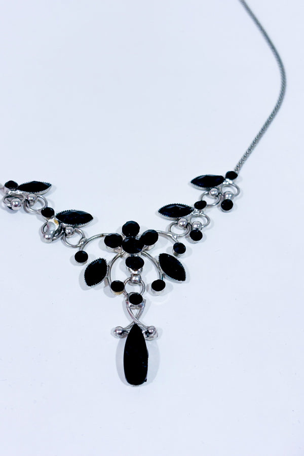 Collier argent avec pierres noires-Autres-La Penderie du Paradis 🕊