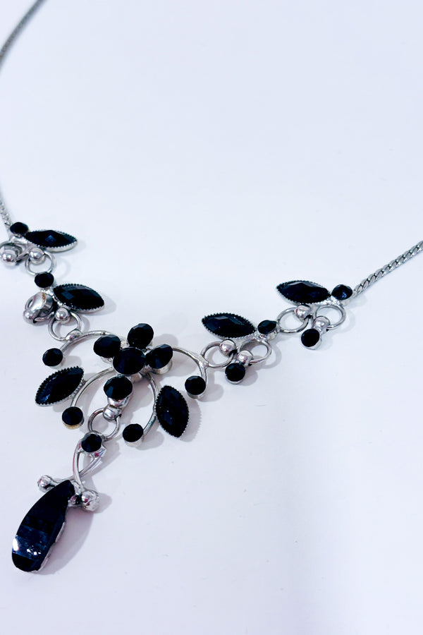 Collier argent avec pierres noires-Autres-La Penderie du Paradis 🕊