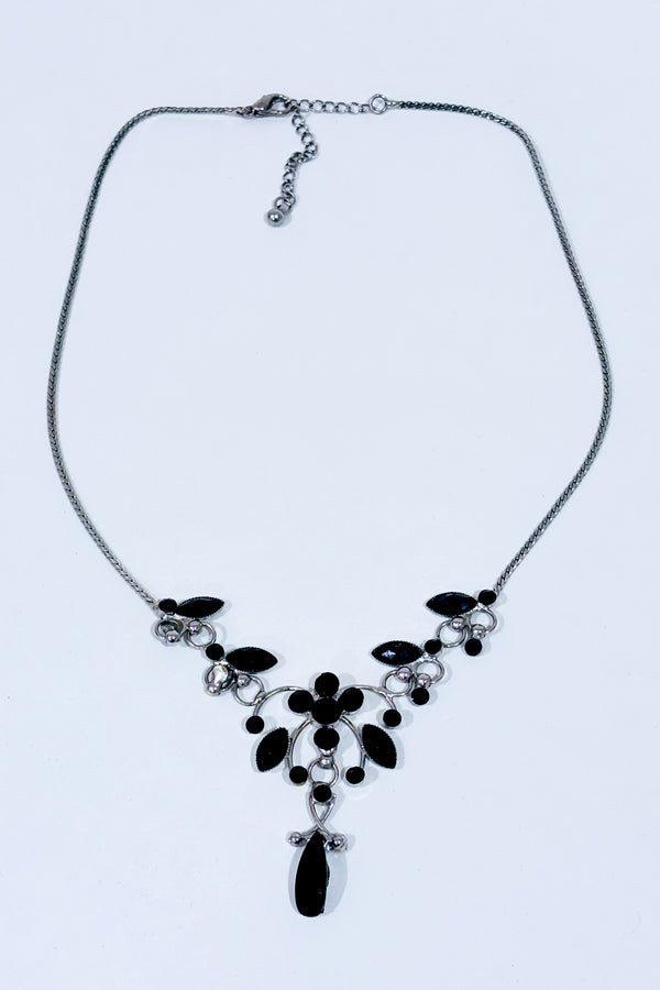 Collier argent avec pierres noires-Autres-La Penderie du Paradis 🕊