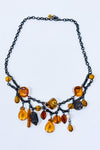 Collier argent avec pierres orange-Autres-La Penderie du Paradis 🕊