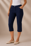 Pantalon capri marine extensible seconde main - Laura- La Penderie du Paradis