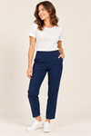Pantalon marine à enfiler avec poches* seconde main - Tribal- La Penderie du Paradis