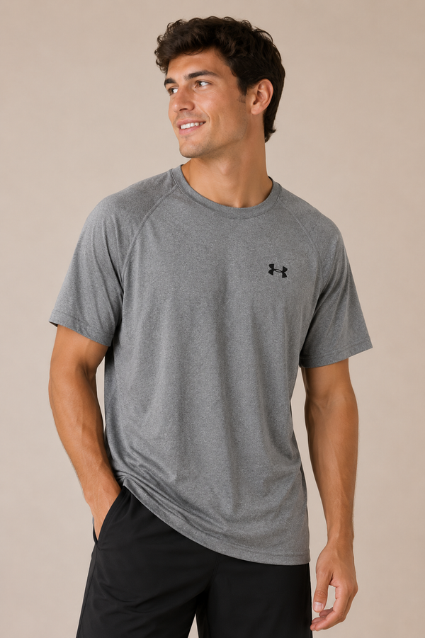 T-shirt sport gris - Homme seconde main - Under Armour- La Penderie du Paradis
