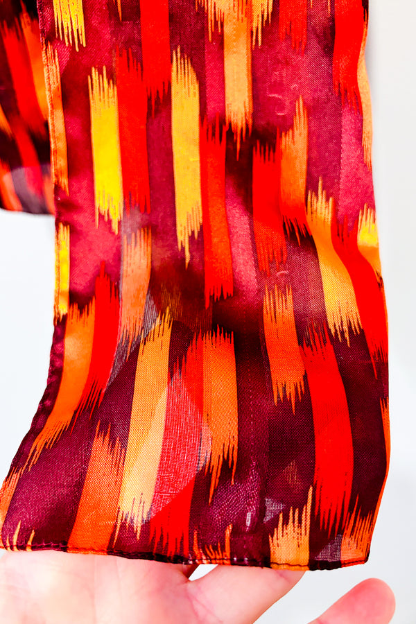 Foulard léger orange et brun -- La Penderie du Paradis ?
