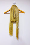 Foulard or texturé avec franges seconde main - Autres- La Penderie du Paradis