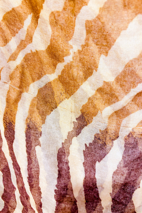 Foulard infini imprimé girafe brun et beige seconde main - Autres- La Penderie du Paradis