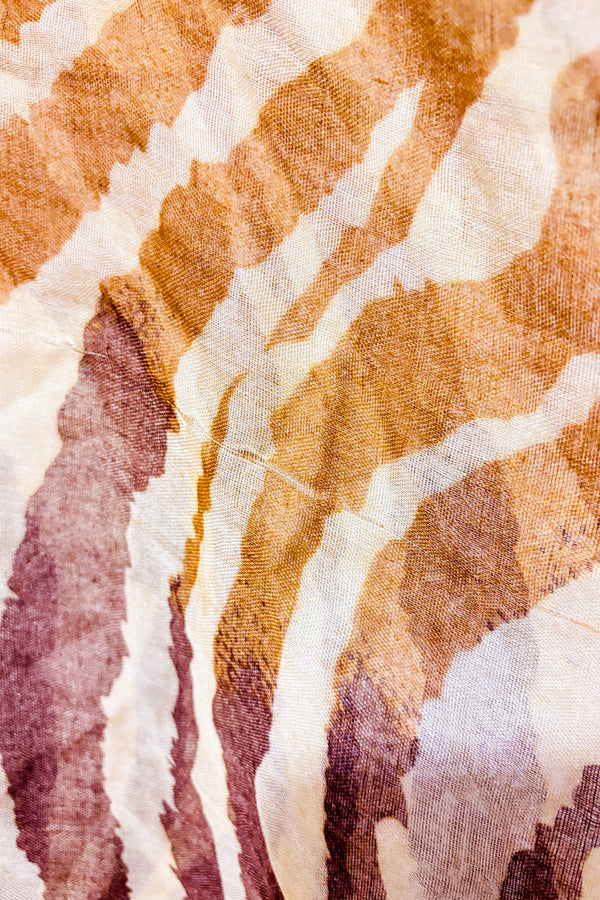 Foulard infini imprimé girafe brun et beige seconde main - Autres- La Penderie du Paradis
