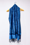 Écharpe bleue scintillante à motifs* seconde main - Pashmina- La Penderie du Paradis