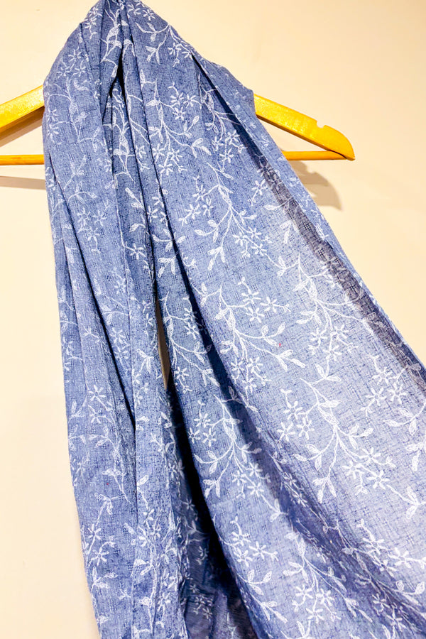 Foulard infini bleu fleuri seconde main - Autres- La Penderie du Paradis
