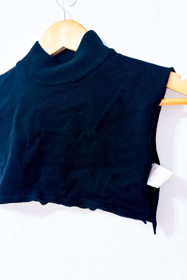 Faux col roulé noir en tricot seconde main - Emotions- La Penderie du Paradis