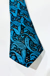 Cravate noire et turquoise motif Paisley - Zen for Men - La Penderie du Paradis ?