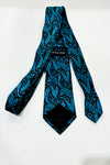 Cravate noire et turquoise motif Paisley - Zen for Men - La Penderie du Paradis ?