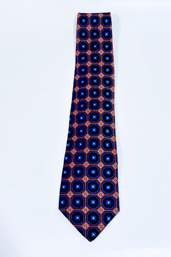 Cravate orange et bleue à carreaux-Tommy Hilfiger-La Penderie du Paradis 🕊