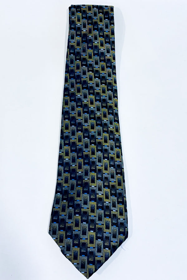 Cravate verte à motifs seconde main - Van Heusen- La Penderie du Paradis