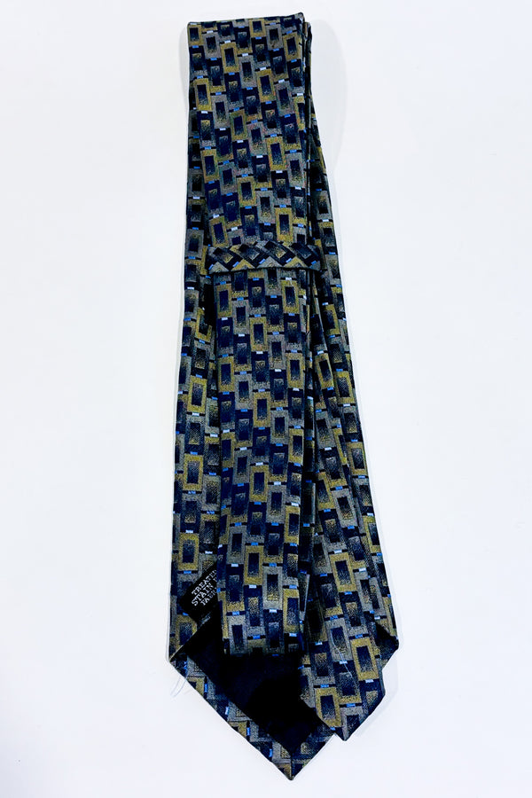 Cravate verte à motifs seconde main - Van Heusen- La Penderie du Paradis