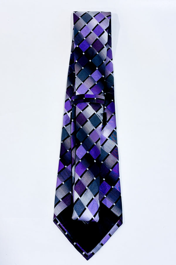 Cravate mauve et noire à carreaux-Van Heusen-La Penderie du Paradis 🕊