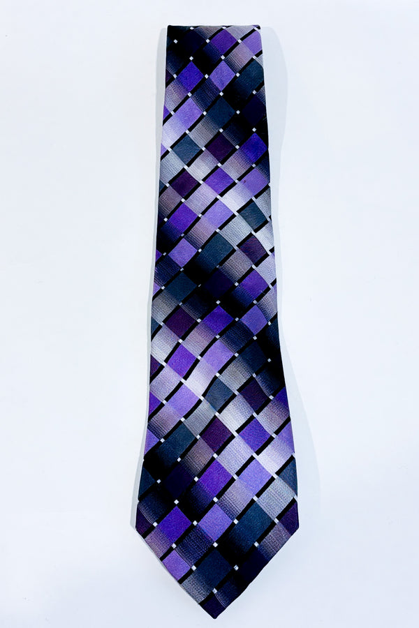 Cravate mauve et noire à carreaux-Van Heusen-La Penderie du Paradis 🕊