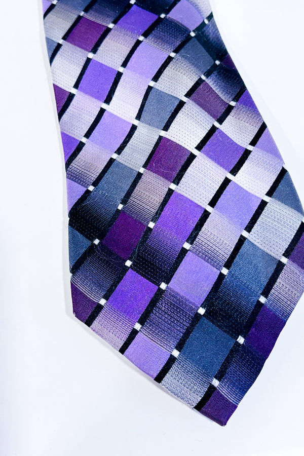 Cravate mauve et noire à carreaux-Van Heusen-La Penderie du Paradis 🕊