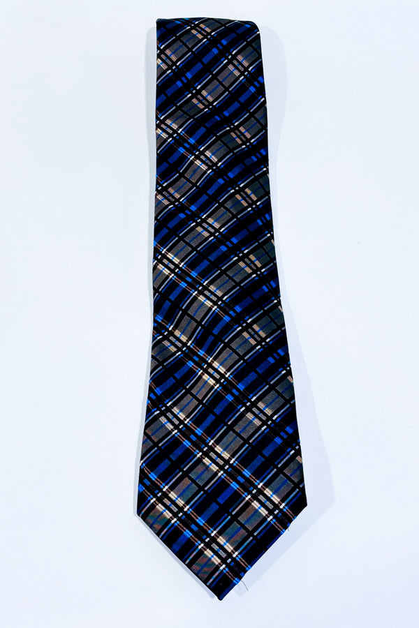 Cravate bleue et brune à carreaux-Protocol-La Penderie du Paradis 🕊