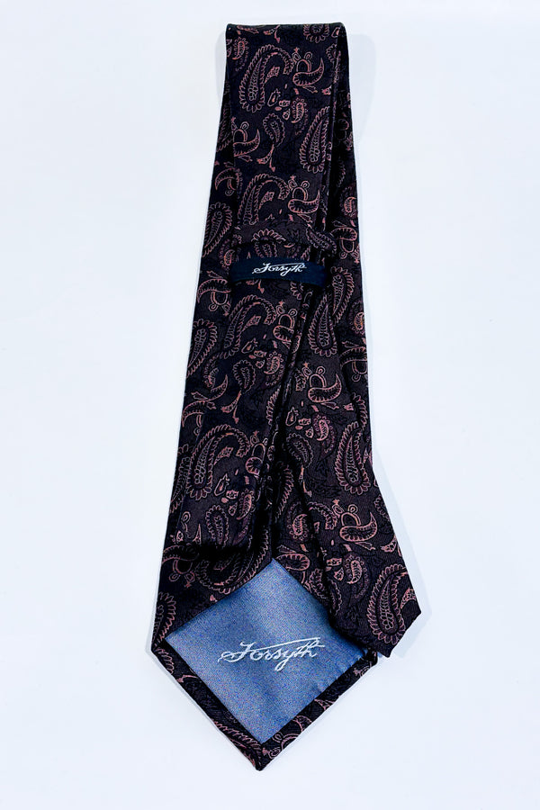Cravate brune motifs Paisley-Jorsyth-La Penderie du Paradis 🕊