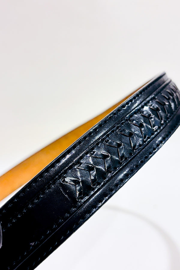 Ceinture noire en cuir (xl) - Homme seconde main - Autres- La Penderie du Paradis