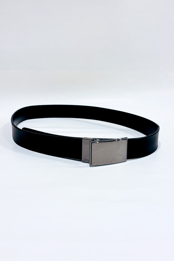 Ceinture noire en cuir - Homme seconde main - Le Château- La Penderie du Paradis