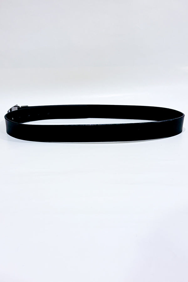 Ceinture noire en cuir - Homme seconde main - Le Château- La Penderie du Paradis