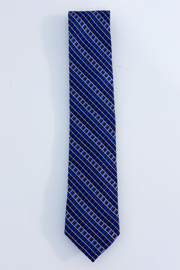 Purple checked tie - Men