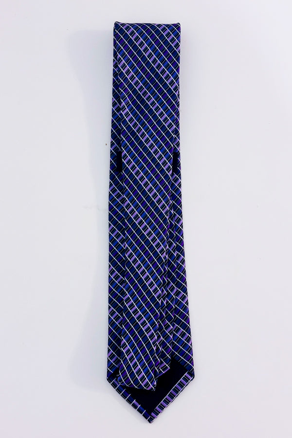 Purple checked tie - Men