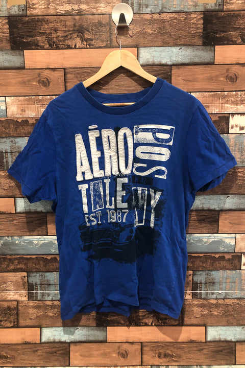 T-shirt bleu avec imprimé (l) - Homme seconde main Aeropostale   