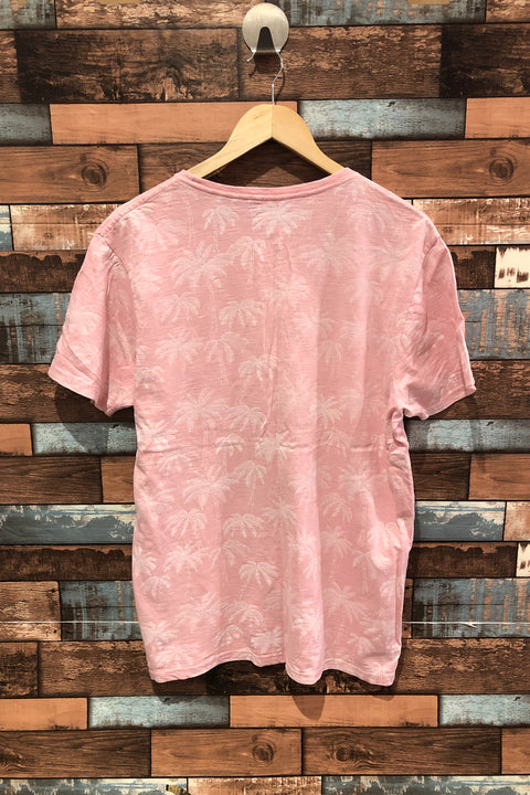 T-shirt rose avec palmiers (l) - Homme seconde main Urban Heritage   