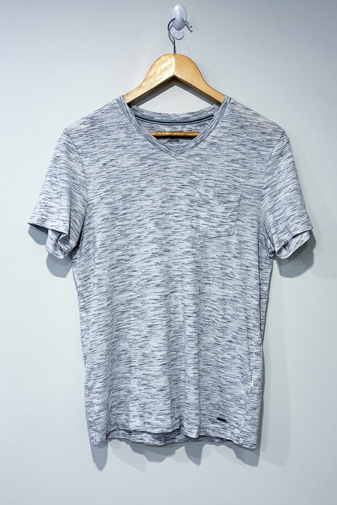 T-shirt gris pâle chamoiré (s) - Homme seconde main Express   