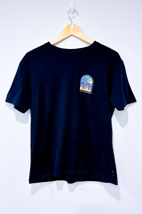 T-shirt noir avec palmier - Homme seconde main - Billabong- La Penderie du Paradis
