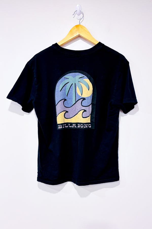 T-shirt noir avec palmier - Homme seconde main - Billabong- La Penderie du Paradis