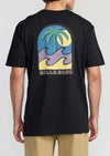T-shirt noir avec palmier - Homme seconde main - Billabong- La Penderie du Paradis