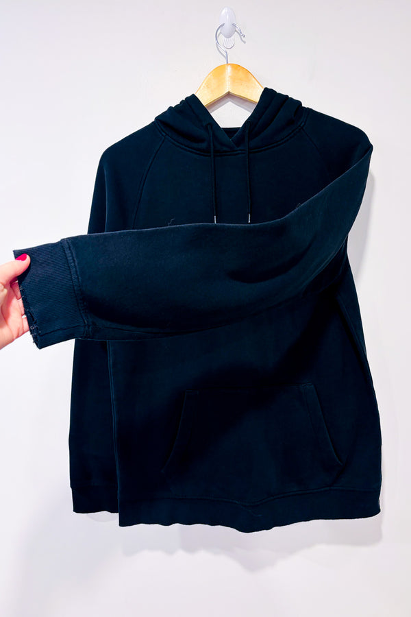 Chandail en coton ouaté noir avec capuchon - Homme seconde main - Ripzone- La Penderie du Paradis