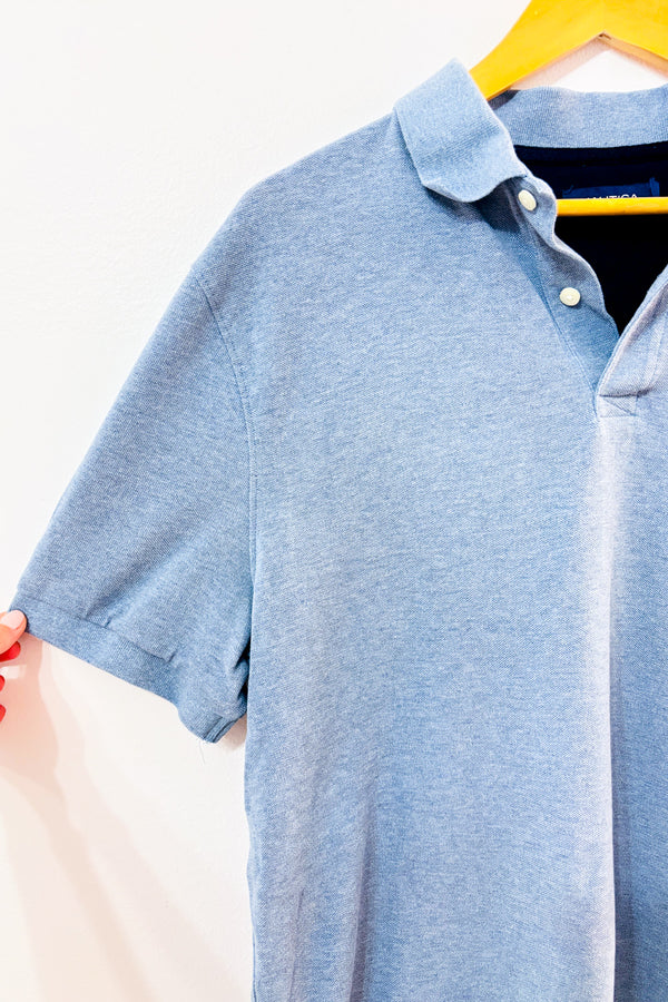 Polo bleu pâle seconde main - Nautica- La Penderie du Paradis