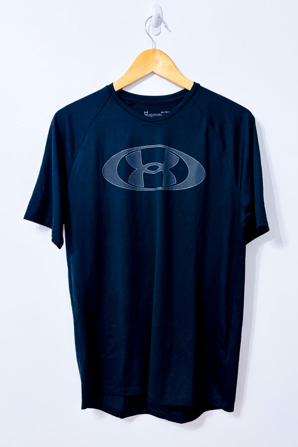 T-shirt de sport noir seconde main - Under Armour- La Penderie du Paradis