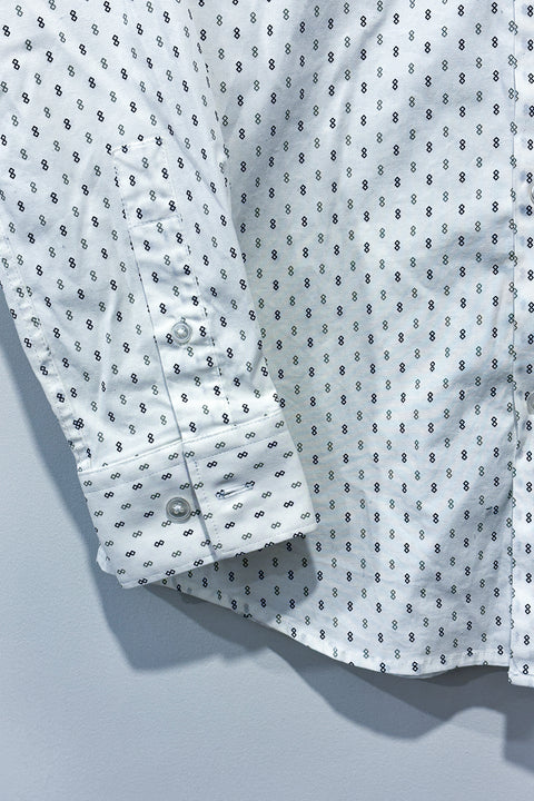 Chemise blanche Laurier avec motif losanges (xs) - Homme seconde main Frank and Oak   