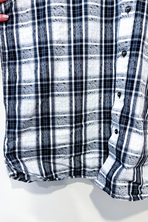 Chemise blanche et grise à carreaux (xl) - Homme seconde main Orvieto   