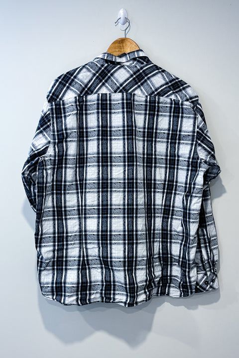 Chemise blanche et grise à carreaux (xl) - Homme seconde main Orvieto   