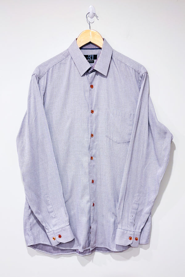 Chemise à pois marine et rouge coupe ajustée (m) - Homme-Simons-La Penderie du Paradis 🕊