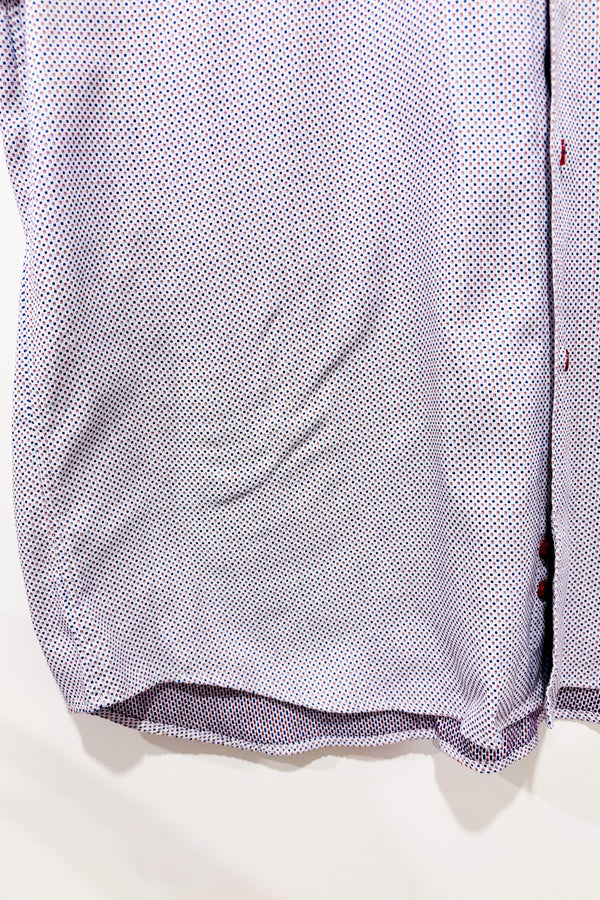 Chemise à pois marine et rouge coupe ajustée (m) - Homme-Simons-La Penderie du Paradis 🕊
