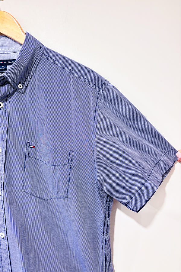 Chemise marine rayée (m) - Homme-Tommy Hilfiger-La Penderie du Paradis 🕊