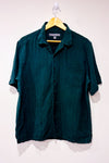 Chemise vert forêt en soie - Homme seconde main - Croft & Barrow- La Penderie du Paradis