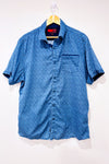 Chemise bleue motif Paisley - Homme seconde main - Vincent D'Amérique- La Penderie du Paradis