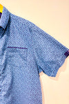 Chemise bleue motif Paisley - Homme seconde main - Vincent D'Amérique- La Penderie du Paradis